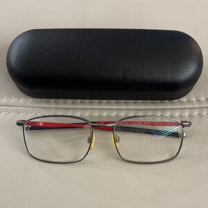 OAKLEY TapRoom Frames OX3204-0353 53-17 Polished Metal Red